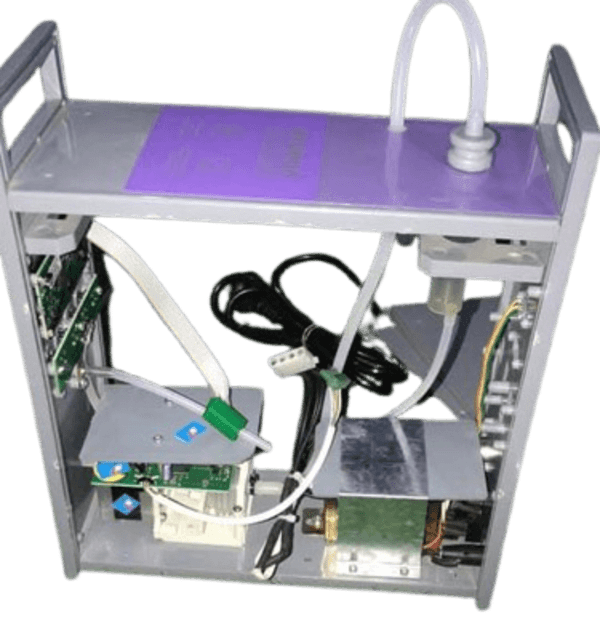 Durable plastic body cabinet replacement part for repairing Ekomilk and Advance milk analyzers.