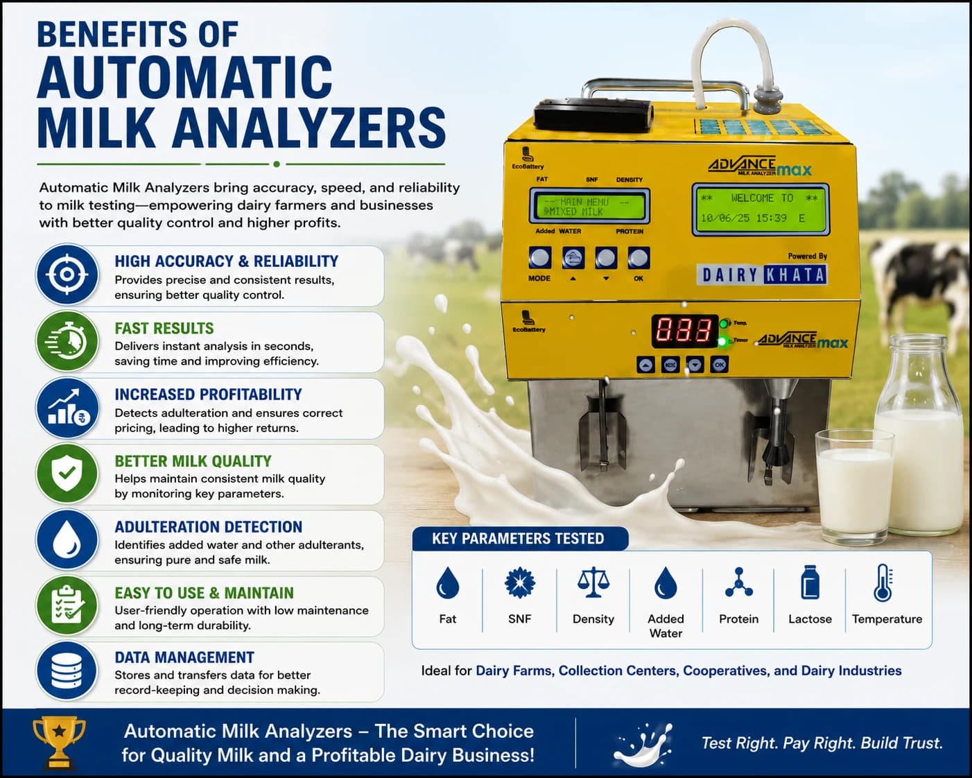 Benefits of Automatic Milk Analyzers